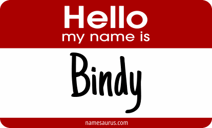 Hello my name is Bindy png download