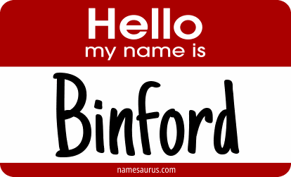 Hello my name is Binford png download