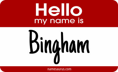 Hello my name is Bingham png download