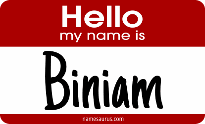 Hello my name is Biniam png download