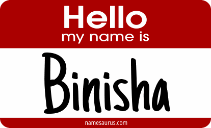 Hello my name is Binisha png download