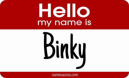 Hello my name is Binky png download