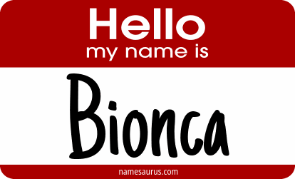 Hello my name is Bionca png download