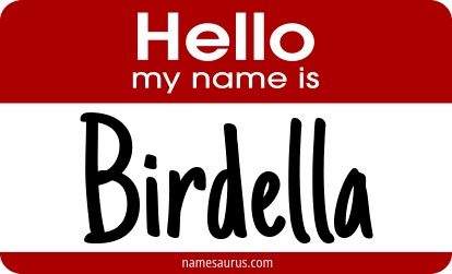 Hello my name is Birdella png download