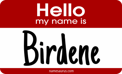 Hello my name is Birdene png download