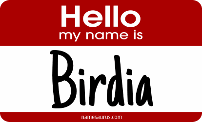 Hello my name is Birdia png download
