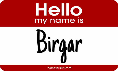 Hello my name is Birgar png download