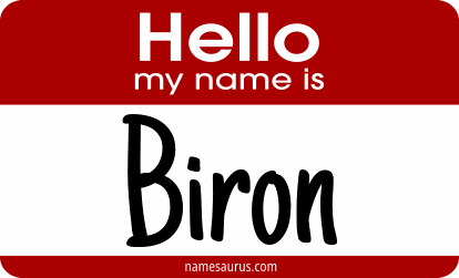 Hello my name is Biron png download
