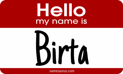 Hello my name is Birta png download
