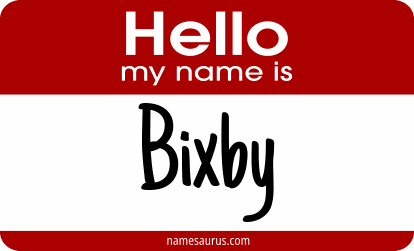 Hello my name is Bixby png download