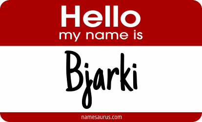 Hello my name is Bjarki png download