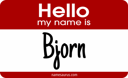 Hello my name is Bjorn png download