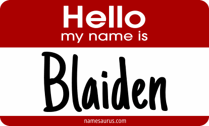 Hello my name is Blaiden png download