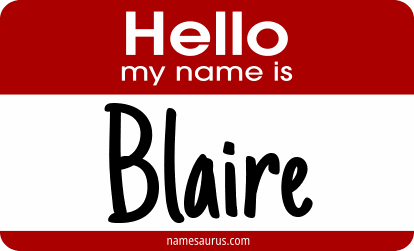 Hello my name is Blaire png download