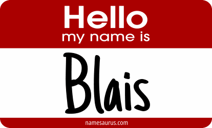 Hello my name is Blais png download