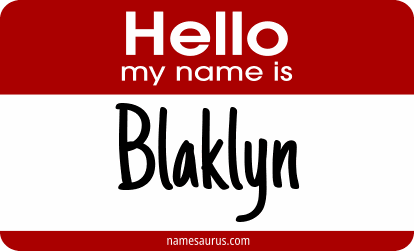 Hello my name is Blaklyn png download