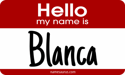 Hello my name is Blanca png download