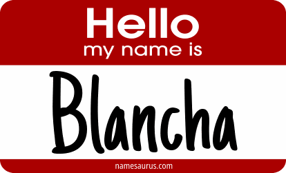 Hello my name is Blancha png download