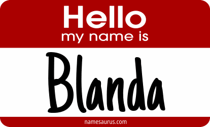 Hello my name is Blanda png download