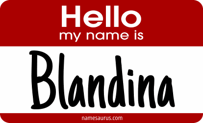 Hello my name is Blandina png download