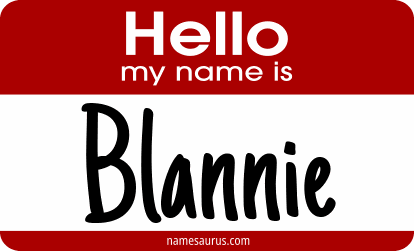 Hello my name is Blannie png download