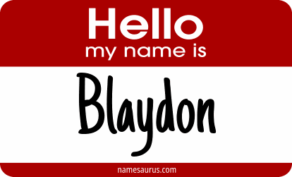 Hello my name is Blaydon png download