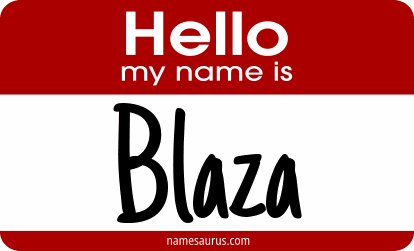 Hello my name is Blaza png download