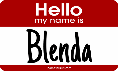 Hello my name is Blenda png download
