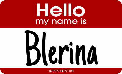Hello my name is Blerina png download