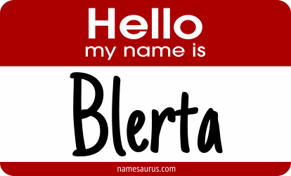 Hello my name is Blerta png download