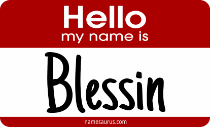 Hello my name is Blessin png download