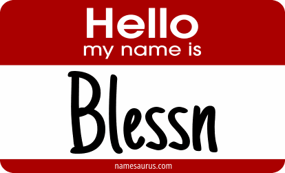 Hello my name is Blessn png download