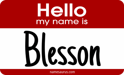 Hello my name is Blesson png download