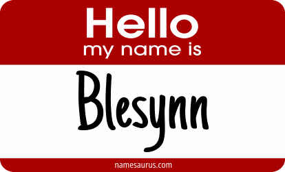 Hello my name is Blesynn png download