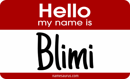 Hello my name is Blimi png download