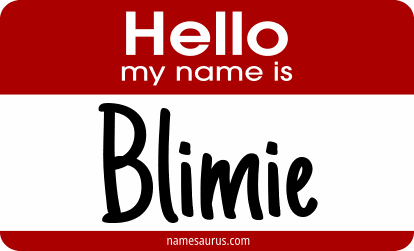 Hello my name is Blimie png download
