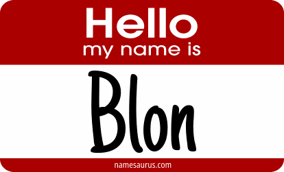 Hello my name is Blon png download