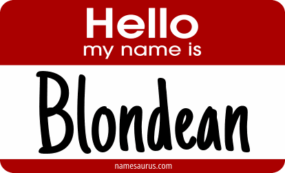 Hello my name is Blondean png download