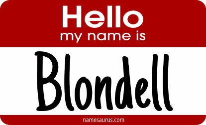Hello my name is Blondell png download