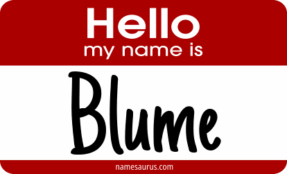 Hello my name is Blume png download