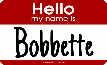 Hello my name is Bobbette png download