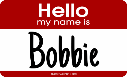 Hello my name is Bobbie png download