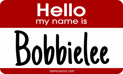 Hello my name is Bobbielee png download