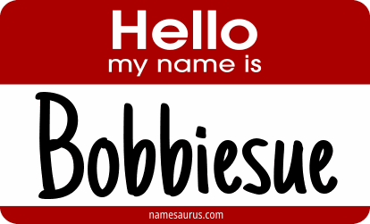 Hello my name is Bobbiesue png download