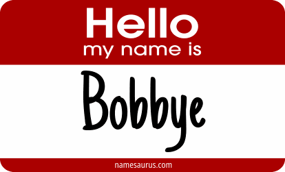 Hello my name is Bobbye png download
