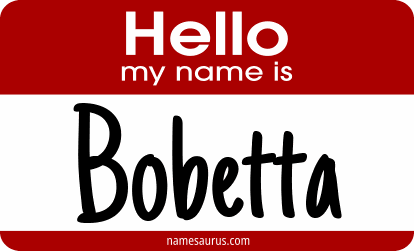 Hello my name is Bobetta png download