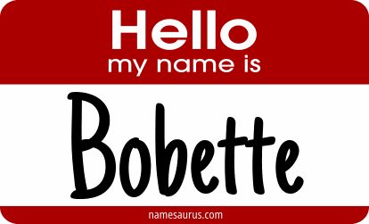 Hello my name is Bobette png download