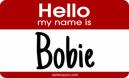Hello my name is Bobie png download