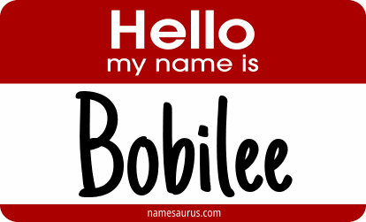 Hello my name is Bobilee png download