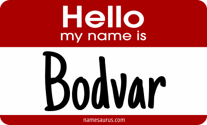 Hello my name is Bodvar png download